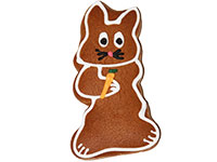 Handverzierter Lebkuchen-Osterhase